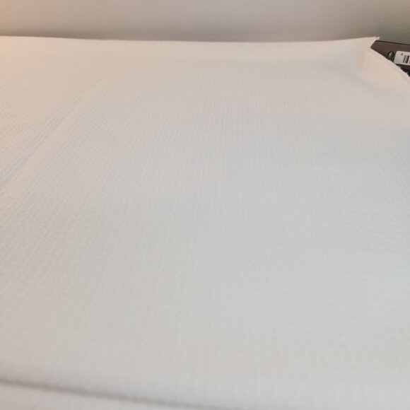 Waffle Weave White Polyester Vintage 80's Fabric 1 yard x 60 inch - Picture 7 of 9